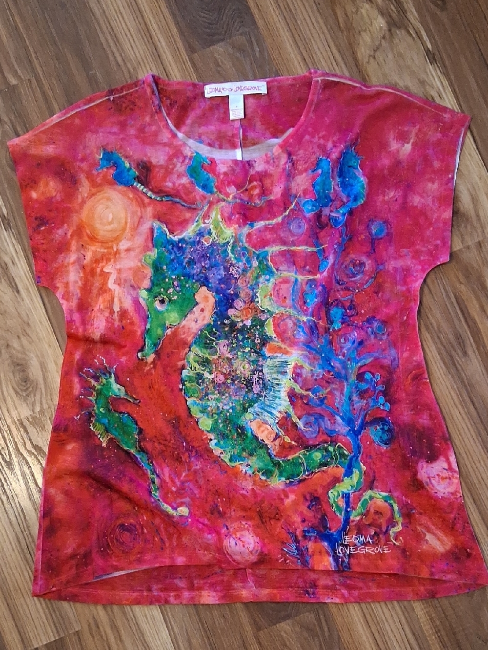 Leoma Lovegrove Women's Pink Seahorse Tee